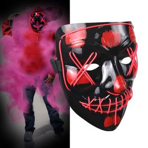 Halloween Masks Glowing Motorcycle Mask With LED Light Fashion Cosplay Costume Party Supplies Creative Decor