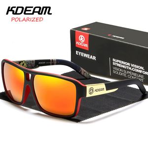 KDeam Luxo Polarizado Homens Sunglasses Moda Esportes Estilo Masculino Ao Ar Livre Viagem Óculos De Goggles Tons Grátis Caixa KD127