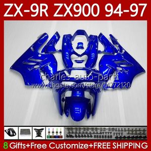 Kawasaki Ninja ZX-9R ZX900 ZX 9R 900 CC 1994-1997 Bodys 100NO.15 ZX9R 900CC ZX-900 ZX9R 94 95 96 97 ZX900C 1994 1995 1996 1997 OEM PERSERING Glossy Mavi