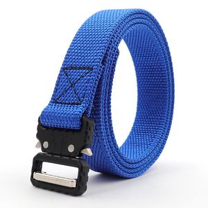 Brand Brand Outdoor Canvas Belt Homem de 2,5 cm de largura feminina imitação de nylon LIGO DE LELO DE LELHADO RÁPIDO Designer