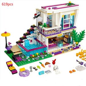 Livi's House Building Compatível Conglys amigo para meninas figuras tijolos brinquedos educativos unisex auto-travamento tijolos de plástico X0503