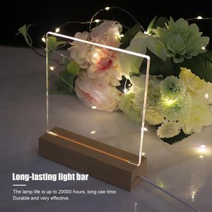 Wholesale acrylic light stand resale online - Lamp Holders Bases Led Wood Display Base rectangle Crystal Wooden Lighted Stand Acrylic Light Plate d Usb Base For Resin Art Decor