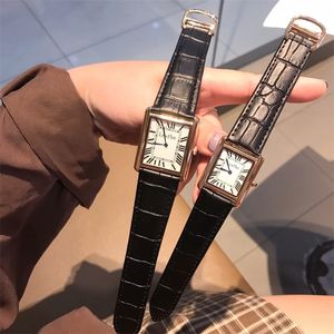 Mode Slub Muster Strap Paar Uhr Edelstahl Material Original Verschluss Quarz Uhren Zwei Größe Für Wählen