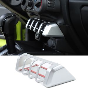 ABS Car Window Lifting Switch Panel Trim Cover Sticker Accessories For Suzuki Jimny 19+ Silver 1PCS