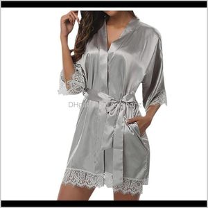 Damen Lady Spitze Nachtwäsche Satin Nachtwäsche Dessous Anzug sexy Frau in Pyjama