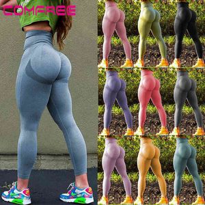 Yoga Pantolon Portunch Popo Kaldırma Egzersiz Tayt Spor Tayt Kadınlar Dikişsiz Booty Legging Spor Spor Spor Giyim H1221