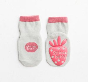 Creative cute baby kids socks Boy Girls cotton Knitted stockings Infant comfortable Solid Color ftuit Anti-Skidding sox toddler room silicone sock