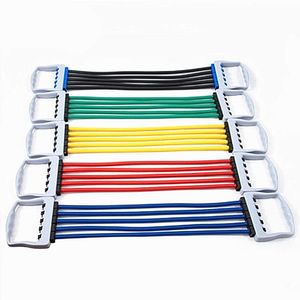 Chest Expander Puller Gym Exercise Workout Chest Muscle Crossfit Training Equipment Yoga Fitness 5 Resistance Band Rope H1026