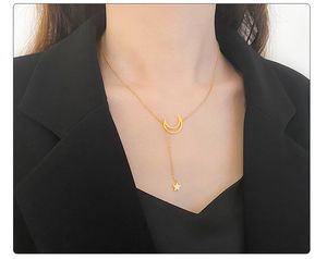 Bohemian Moon Star Halsband för kvinnor Guldfärg 2021 Vintage Pendants Halsband Geometri Chokers Smycken Gift