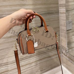 Young Ladies Boston Mini Shoulder Cross Body Hand Bags Real Leather Women Luxury Brand All Over Pillow Handbags Summer Outside Small Pink