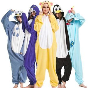 Sloth Turtle Lemur Shark Eagle Unicorn Animal Pajama Onesie dla Dorosłych Kobiet Mężczyzn Pijama Pajama Z Kapturem 211112