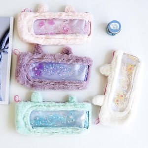 Pencil Bags 1 PC Plush Case Creativity Girls Chu High School Health Cute Small Fresh Big Capacity Young Girl Stationery