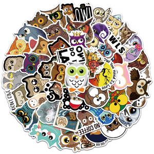 New Notebook Cartoon Owls Stickers Cute Animal Series Flowers DIY Graffiti Decals For Car Luggage Motorcycle iPad Phone Scooter Games Skateboard Guitar Gift 50pcc
