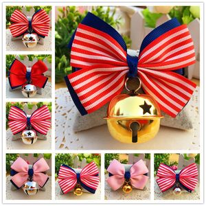 Pets Dog Collars Tie Bow Dogs Chokers Cat Bell Collar Moda Pet Products 24 Style T9i001228