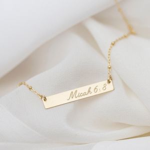 Namn Halsband Bollkedja Guldfyllda Smycken Letter Choker Pendants Collier Femme Kolye