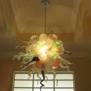 Antique Small Cute Pendant Lamp Hand Blown Glass Bubble Chandelier Living Dining Room Lamps 24 Inches LED Light Source Home Decor Indoor Lighting