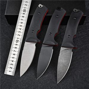 HotSale Fixed Blade Kniv StoneWashed VG10 Svart G10 Hantera Jakt Camping Överlevnad Taktiska Straight Knives Outdoor EDC Tools