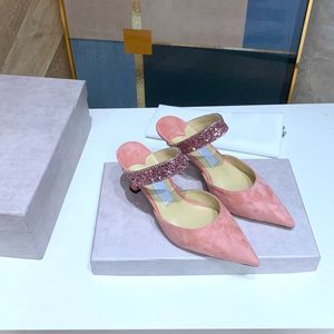 디자이너 가죽 블링 패션 여성 드레스 신발 신발 펌프 파티 Stilettos 디자이너 높은 발 뒤꿈치 레이디 뮬 신발