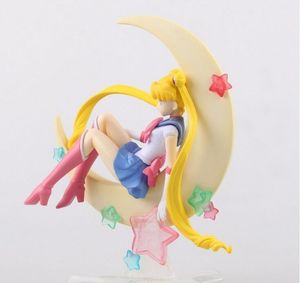 귀여운 애니메이션 세일러 문 Tsukino Usagi PVC 액션 피겨 수집 가능한 모델 인형 아이 장난감 선물 15cm