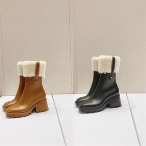 Fashion Women Boots Cankle Bootie Dress Szipper Designer Luxury Leather Rubber Wool Cowboy Snow Boot 35-40