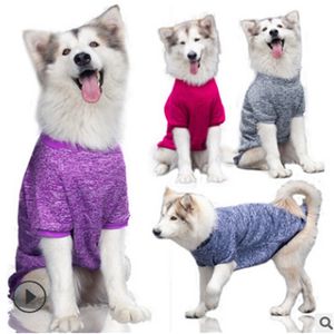 Outdoor Pet Dog Apparel Medium and Large Dogs Autumn Winter Wool Sweater Warm Comfortable Pets Clothing Supplies Golden Retriever Q2