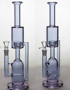 Difusor de cabeça roxo do vintage 13inch difusor reciclado de vidro Bong Cachimboa queimador de óleo de fumar com tigela ou banger pode colocar o logotipo do cliente