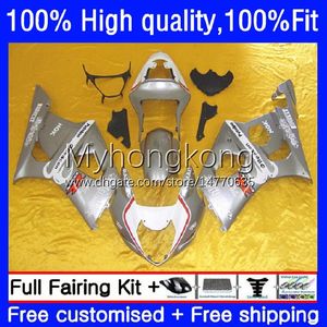 Grey silver Injection Mold Fairings For SUZUKI GSXR1000 GSX-R1000 K3 2003-2004 Bodywork 25No.34 GSXR 1000 CC 1000CC 2003 2004 GSXR-1000 03 04 Motorcycle OEM Bodys