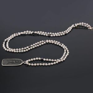 Anhänger Halsketten QUANCHI Buddha Schmuck 4mm Kristall Perlen Halskette Für Frauen Boho Handgemachte Perlen Kette Mode Ethnische