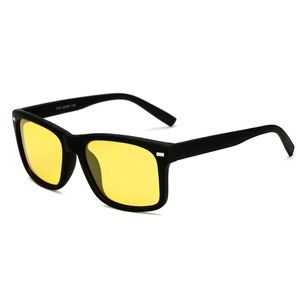 Polarisierte Herren-Sonnenbrille, gelbe Linse, Nachtfahrbrille, blendfreie Polarisator-Brille