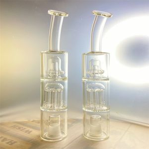 Perfectly designed glass hookah with two evaporators, which can produce smooth and rich steam (GB-317)