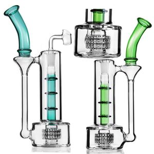 Heady Bird Cage Perc Bong Hookahs 14 mm joint Recycler Glass Bubbler Water Bongs com Banger Pipes Rigs Oil Dab