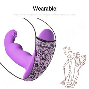 Massage Wearable Vibrator Siliconen Dildo Onzichtbare Vibrerende Slipjes G spot Clitoris Stimulator Vrouwelijke Masturbator Seksspeeltjes Voor Vrouwen