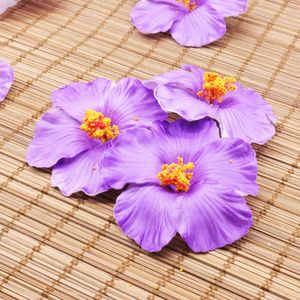 10PCS Hibiscus flowers Hawaii party Summer DIY decorations Artificial Hula girls favor hair decoration flower Y0728
