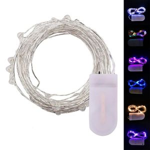 Strings LED Light String Button Lights Battery For Party Wedding Christmas Halloween Bedroom Bar Decor Lighting Strip Waterproof