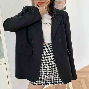 Ladies Blazer Z Długim Rękawem Elegancki Blaaser Kobiety Kurtka Kurtka Kobiet Kobiecy Femme Różowy Biały Czarny Lato 210529