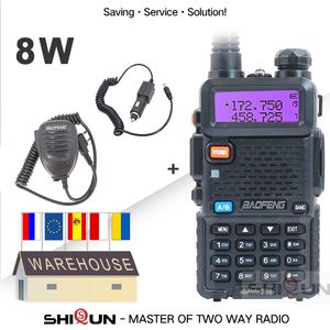 Hot Baofeng UV-5R 8W или 5W Высокая мощность 8 Вт Мощный Walkie Talkie Dange Range 10 км VHF / УВЧ Двойной диапазон Двухсторонний радио POFUNG UV5R