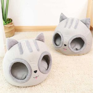 Removable Cat Bed House Semi-Enclosed Pet Dog Cat Nest Kennel Deep Sleep Pad Pet House for Small Dog And Cats Pet Products 210713