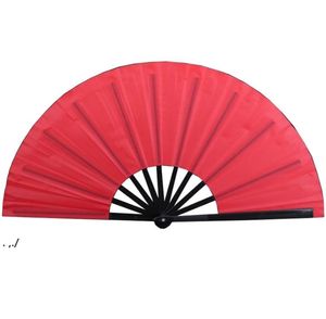 Party Favor Martial Arts Chinese Traditional Pure Color Tai Chi Kung Fu Fans Plastic Folding-Fan 33cm Fan Frame PAF11117