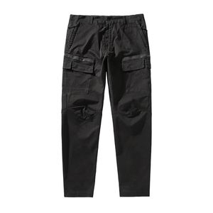 Vielseitige Herrenhose für Frühling und Herbst, einfarbig, Outdoor-Straßen-Freizeithose, europäische amerikanische Gezeitenmarke, gesticktes Abzeichen