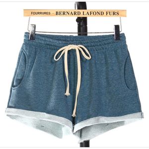 Shorts femininos verão algodão mulheres moda bicicleta alta cintura solta preta larga pernas casuais feminino curto plus tamanho lace-up 210724