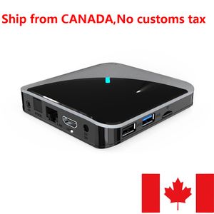 Canadá em estoque A95X F3 Air TV Box RGB Light Amlogic S905X3 Android 9,0 4GB 32GB Dual WiFi A95xf3 X3 Smart