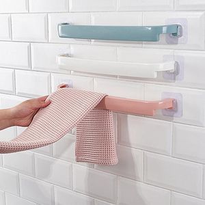 Towel Racks Rack Free Punching Toilet Bathroom Wall Mounted Hook Shelf Wall-mounted Bar Cupboard Finishing