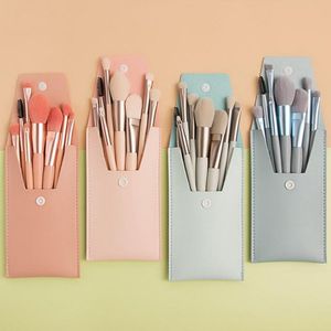 Party Favorit 8PCS Makeup Brush Set Premium Syntetisk Foundation Borste Blandning Ansikte Pulver Blush Concealers Eye Shadows Make Up Brushes Kit