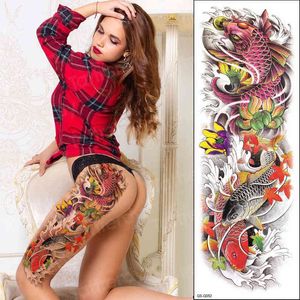 Volle Armmanschette Sexy Tatoo Temporäre Tätowierung für Erwachsene Jeder Coole Aufkleber Körper Große Armmanschette Tattoo Wasserdichte Transfer-Tattoo-Kunst