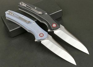 JJ079 Flipper Folding Kniv 8CR14MOV Satin TANTO POINT BLADE G10 + Rostfritt stålhandtag Kullager Fastöppning EDC Pocket Knives