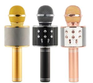 2021 Беспроводной динамик Микрофон Портативный Karaoke Hifi Bluetooth Player WS858 Для iPhone 6 6S 7 iPad Samsung Таблетки PC Лучше, чем