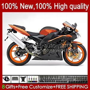 Kawasaki Ninja ZX-10R ZX1000 ZX 10R 10 R 1000 CC 2006-2007 Bodywork 14NO.5 ZX10R 06 07 ZX1000CC 1000CC 2006 2007 Bodys Kit Orange Black