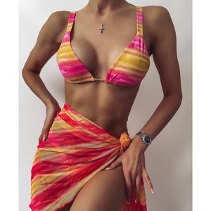 3 pezzi costume da bagno coperta costume da bagno swimwear spiaggia copertura copertura in vista della spiaggia indossare 3 pezzi bikini set costume da bagno ad alta vita