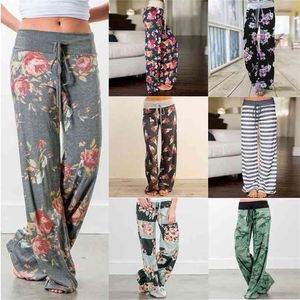 Duża Plus Size Palazzo Joggers Spodnie damskie Kobiece Sporty Dla Kobiet Spodnie Szerokie Nogi Pant High Waist Splud Baggy 210915