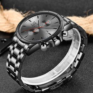 2021 New Men Watch Clock Luxury Top Brand Military Black Quartz Watches Mens Waterproof Chronograph Sports Luminous Wristwatch Q0524